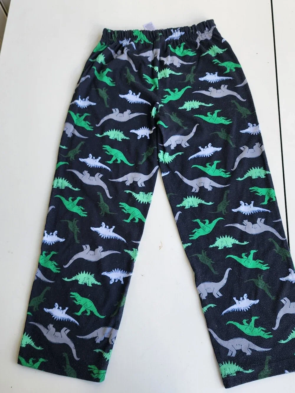 Set Of 3 Carter's Dinosaur Boy's Short Sleeve Fleece Pajama Set Sz 7